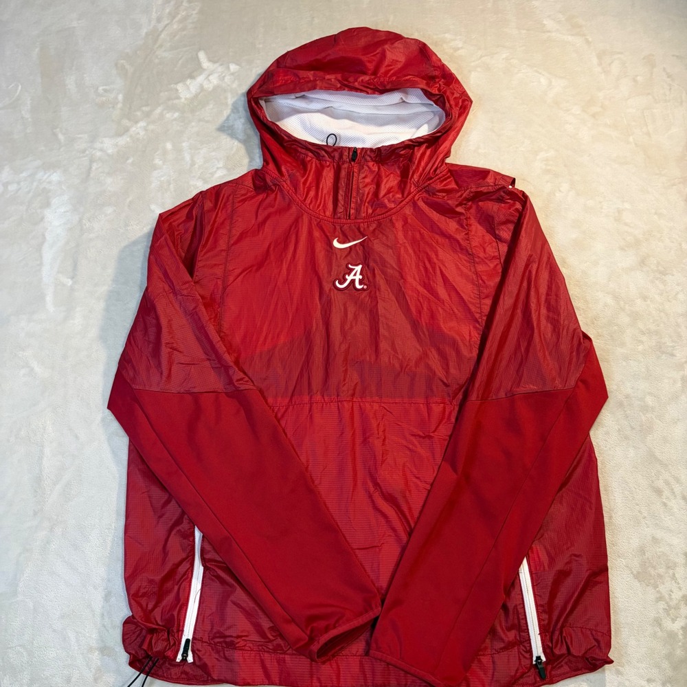 Nike Alabama Crimson Tide Mens Large Red Ripstop Hooded Windbreaker 35890X-AL1